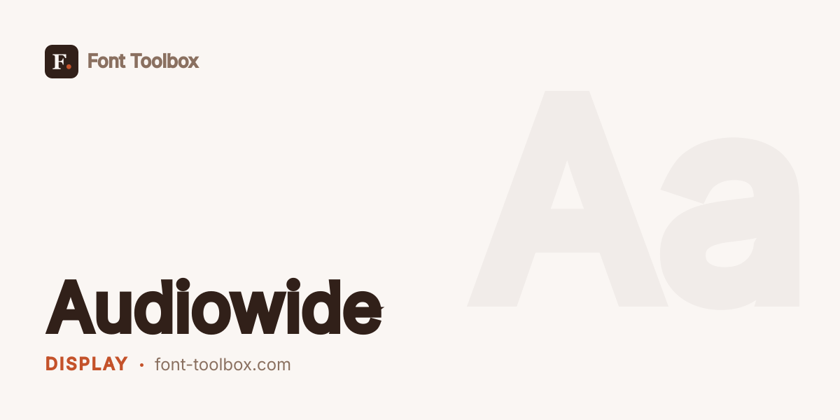 Audio Wide Letters Audiowide - Font Toolbox