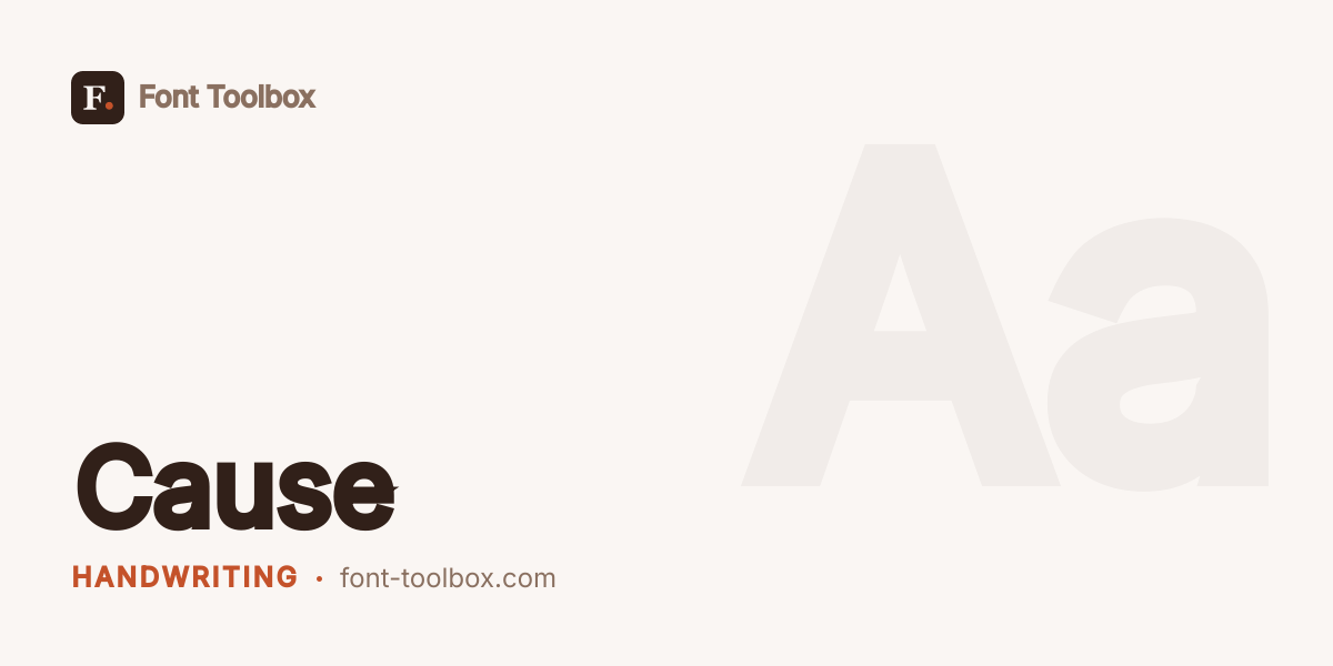 Cause - Font Toolbox