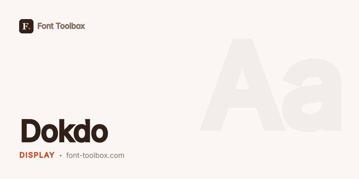 Dokdo - Font Toolbox