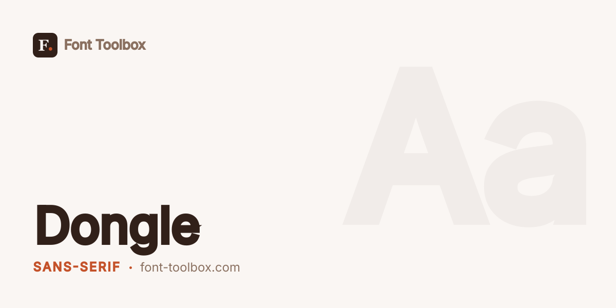 Dongle - Font Toolbox