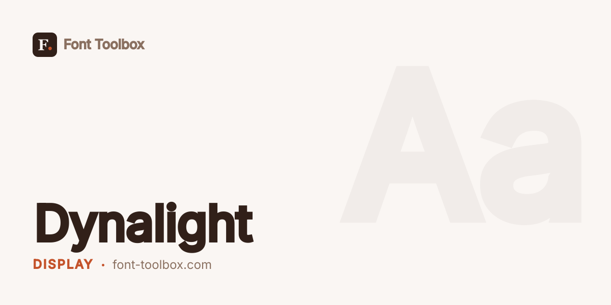 Dynalight - Font Toolbox
