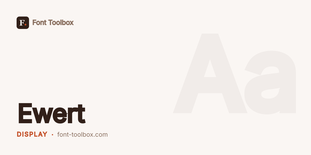 Ewert - Font Toolbox
