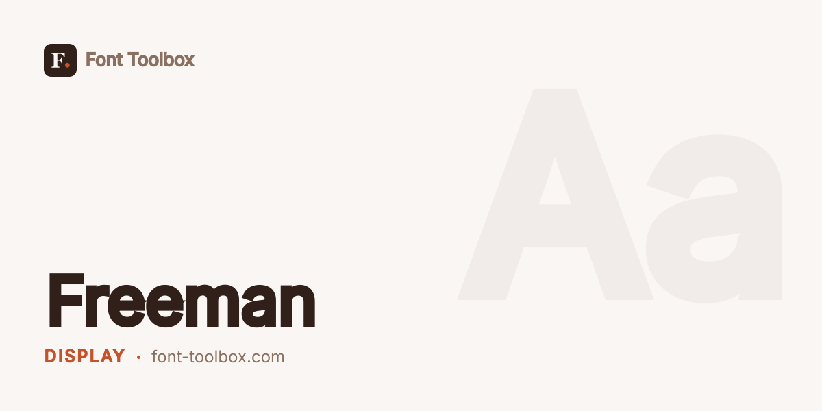 Freeman - Font Toolbox