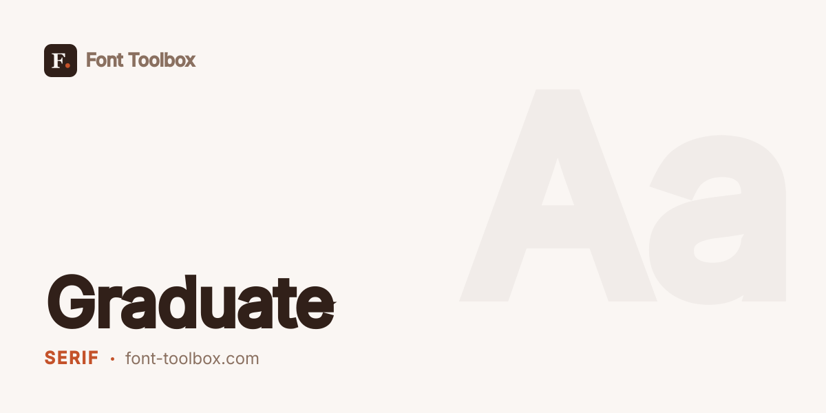 Graduate - Font Toolbox