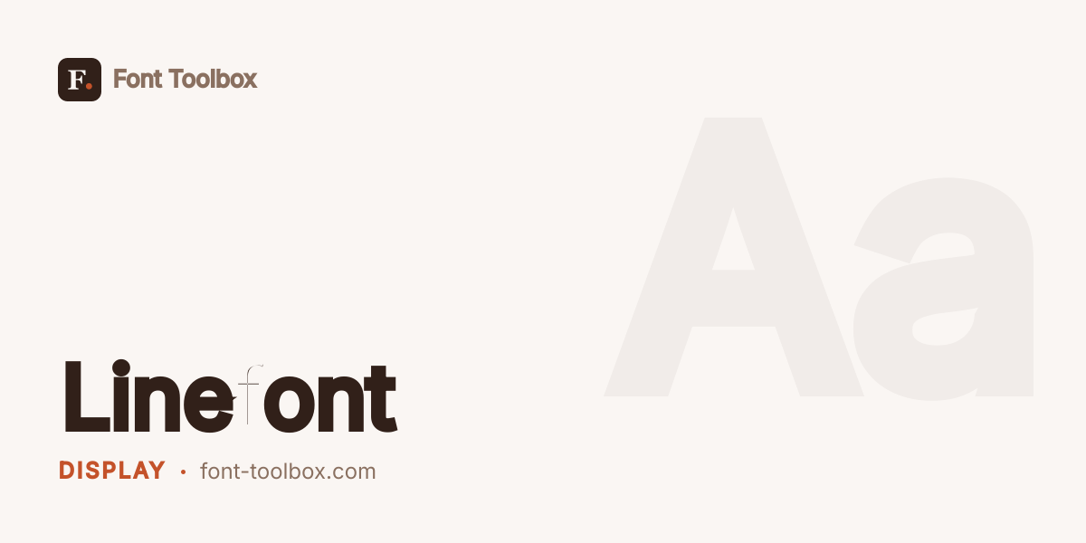 Linefont - Font Toolbox