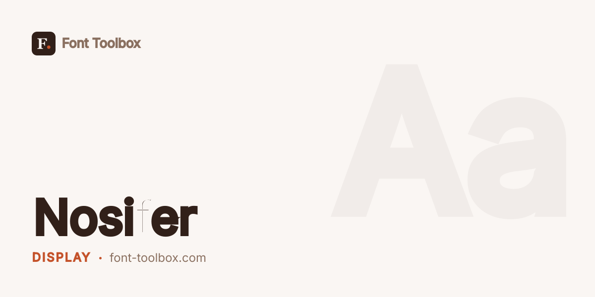 Nosifer - Font Toolbox