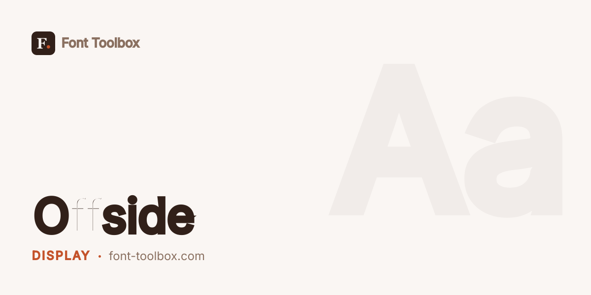 Offside - Font Toolbox