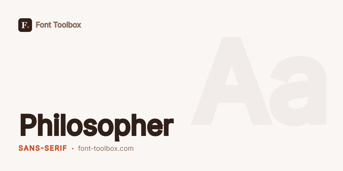 Philosopher - Font Toolbox