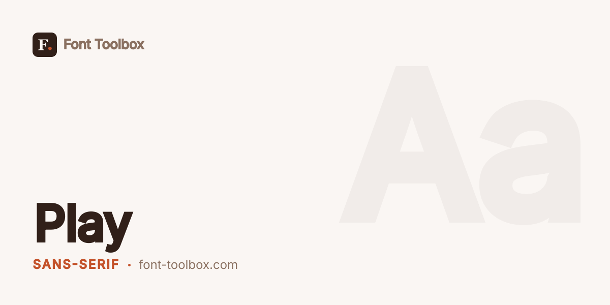 Play - Font Toolbox