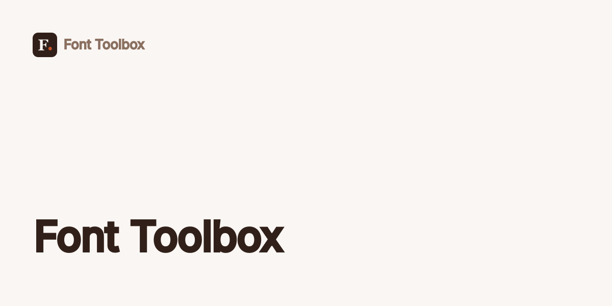 Font Toolbox