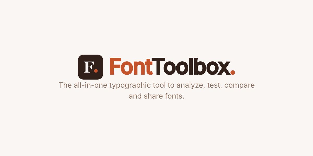 Font Toolbox - Every typeface has its character